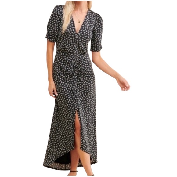 AFRM Dresses & Skirts - AFRM Macy Daisy Ditsy Floral Print Shirred Maxi 90s Y2K Puff Sleeve Dress